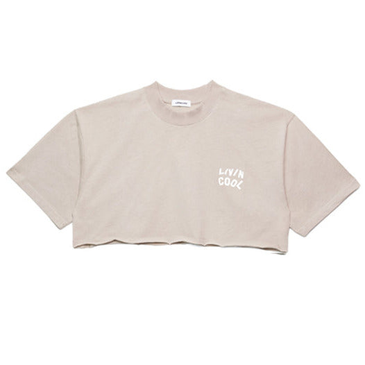livincool WAVY CROP TEE SAND