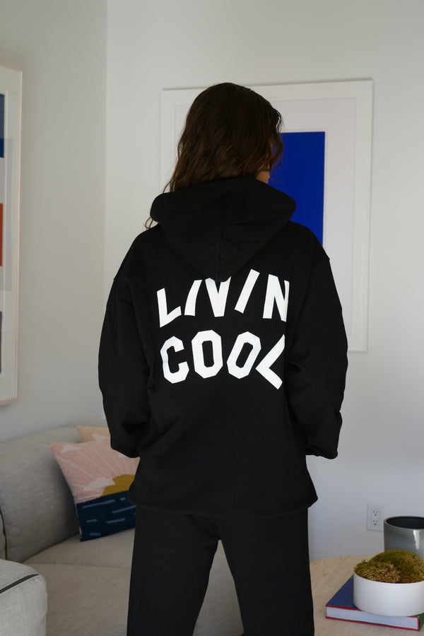 Livincool WAVY HOODIE BLACK