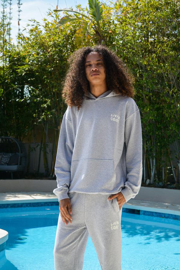 livincool WAVY HOODIE HEATHER GREY