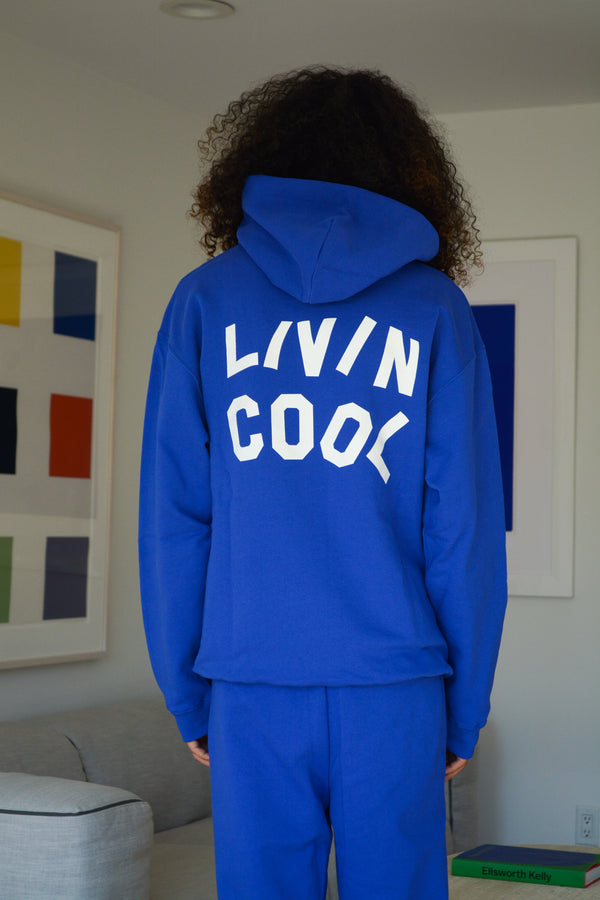 Livincool WAVY HOODIE ROYAL BLUE