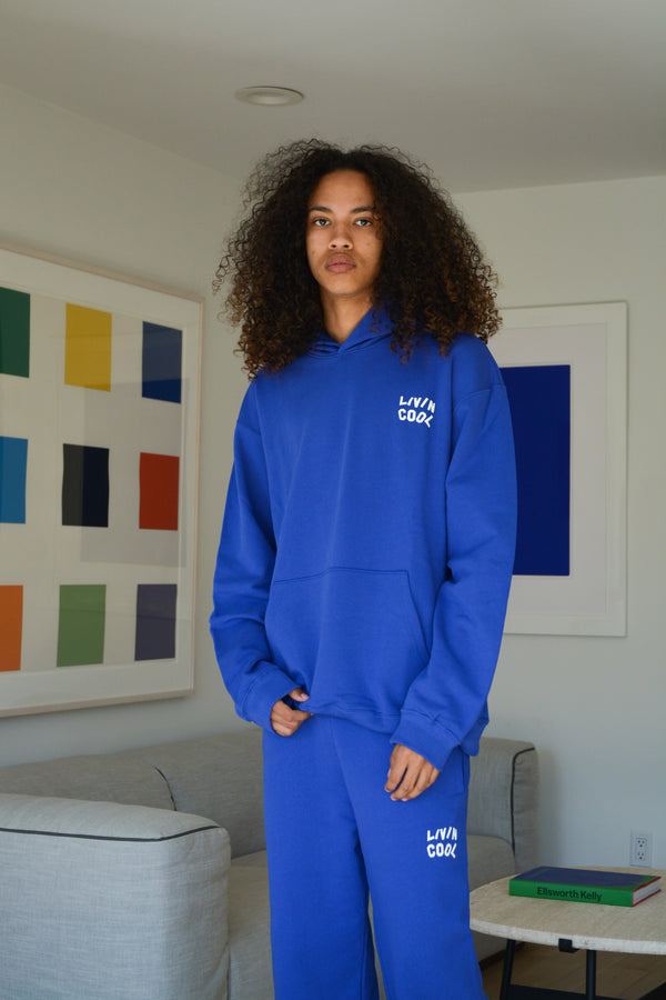 livincool WAVY HOODIE ROYAL BLUE