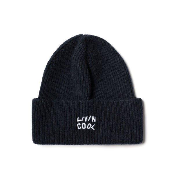 livincool WAVY LOGO BEANIE DARK BLUE