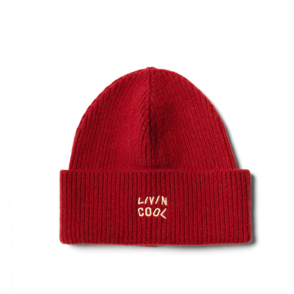 livincool WAVY LOGO BEANIE RED BUD