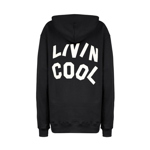 Livincool WAVY LOGO HOODIE BLACK