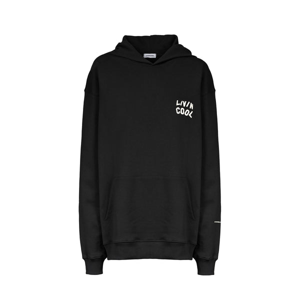 livincool WAVY LOGO HOODIE BLACK