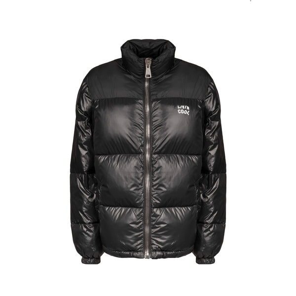 livincool WAVY LOGO NYLON PUFFER BLACK