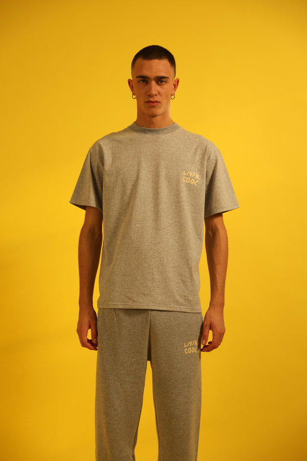 livincool WAVY LOGO PANTS HEATHER GREY