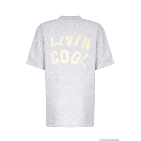 Livincool WAVY LOGO T-SHIRT HEATHER GREY