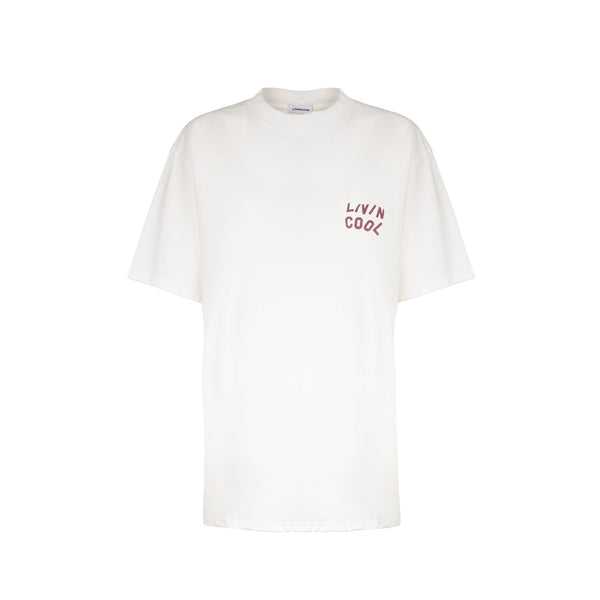 livincool WAVY LOGO TSHIRT WHITE