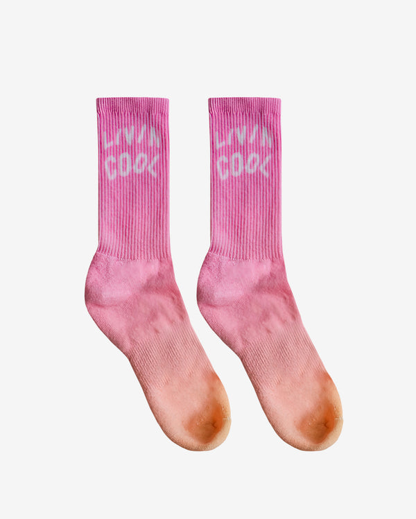 livincool WAVY SOCKS PINK ORANGE GRADIENT
