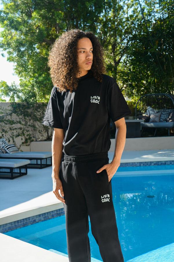 Livincool WAVY TEE BLACK