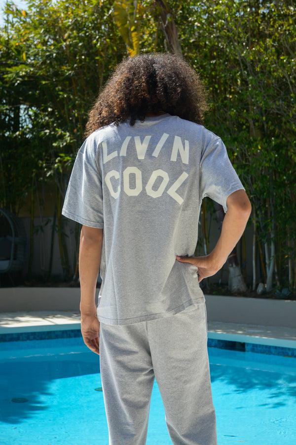 Livincool WAVY TEE HEATHER GREY