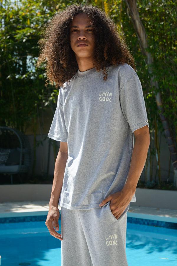 livincool WAVY TEE HEATHER GREY