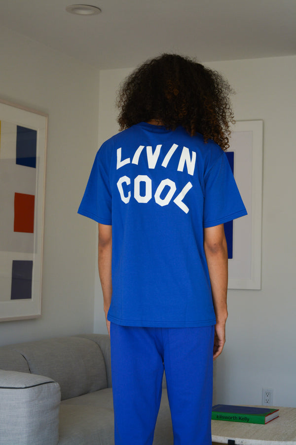 Livincool WAVY TEE ROYAL BLUE
