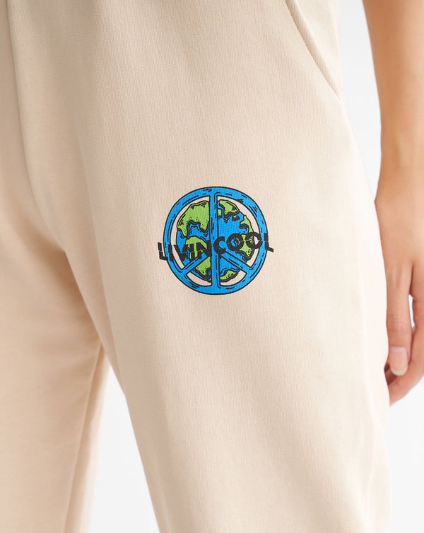 Livincool WORLD SWEATPANTS BEIGE