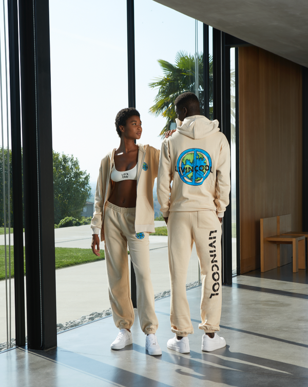 Livincool WORLD SWEATPANTS BEIGE