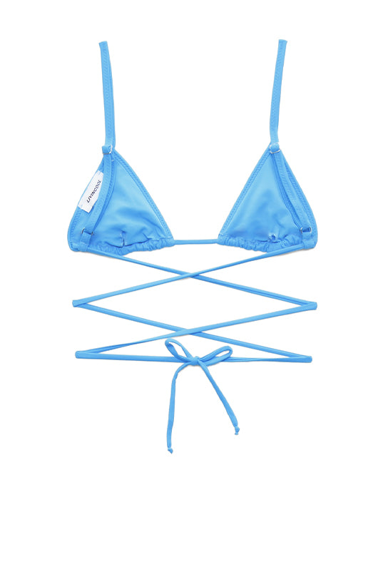 Livincool WRAP BIKINI TOP TEAL BLUE