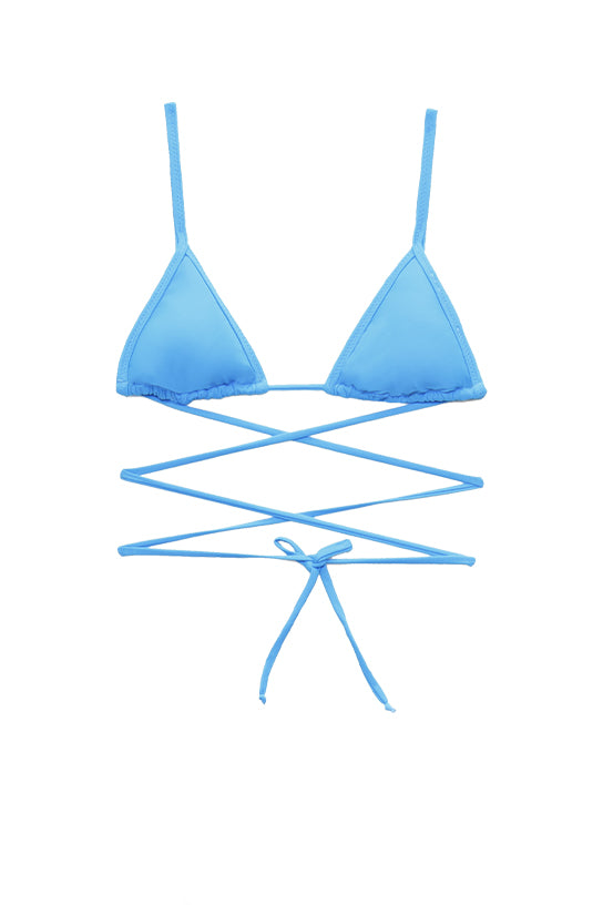 livincool WRAP BIKINI TOP TEAL BLUE