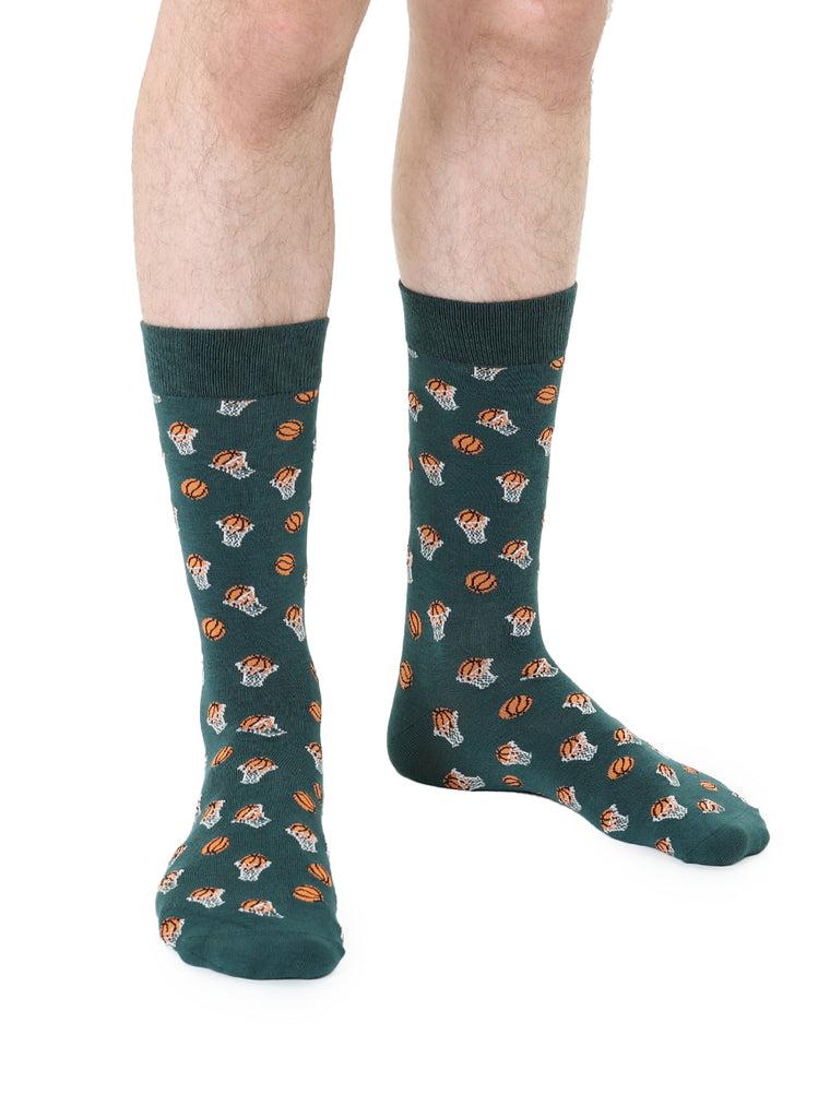 living royal Basketball Mens Bamboo Crew Socks