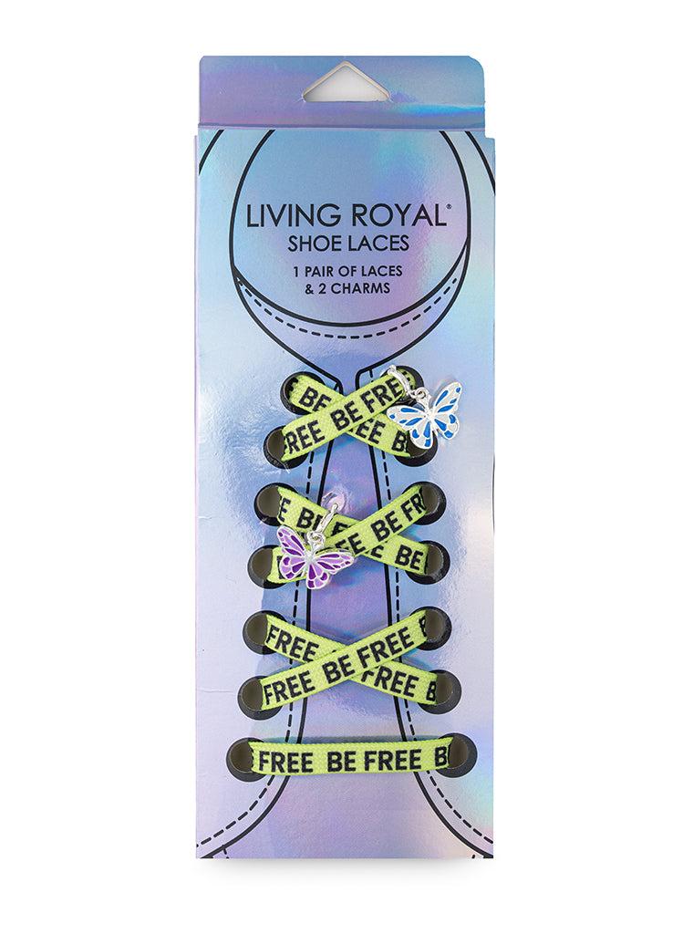 living royal Be Free Shoelaces + Charm Set