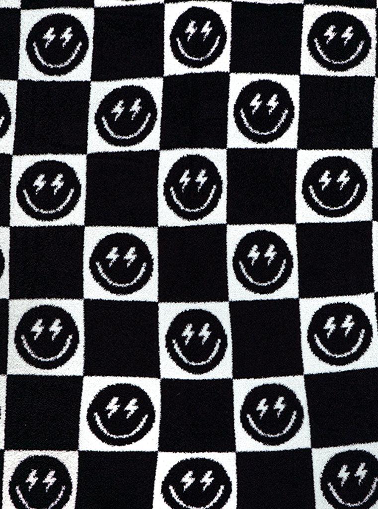 Living Royal Black Bolt Smile Blanket