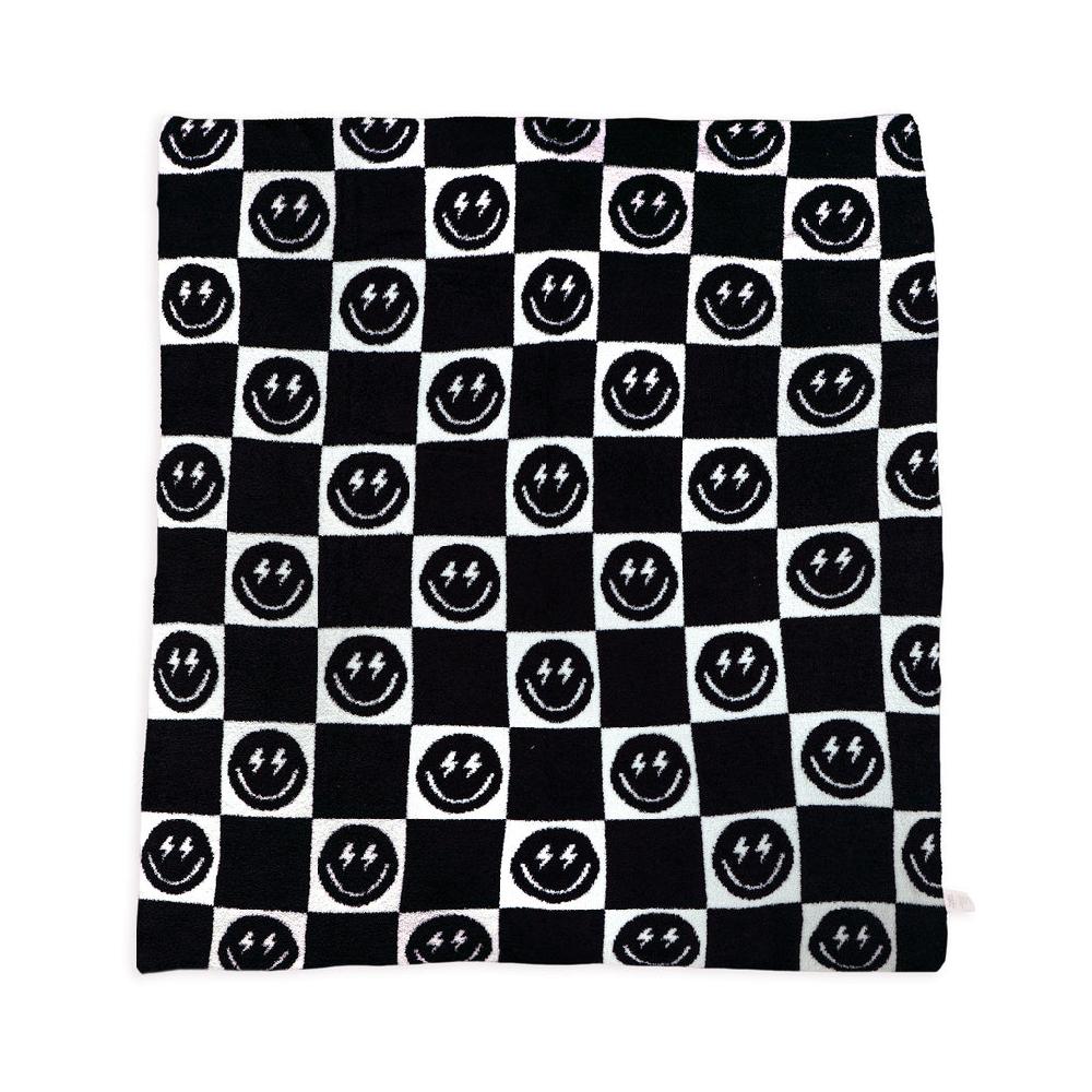 Living Royal Black Bolt Smile Blanket