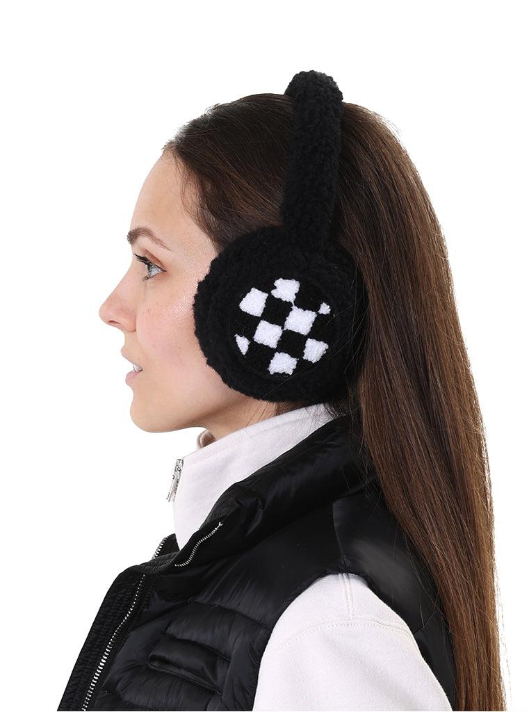 Living Royal Black Checker Earmuff