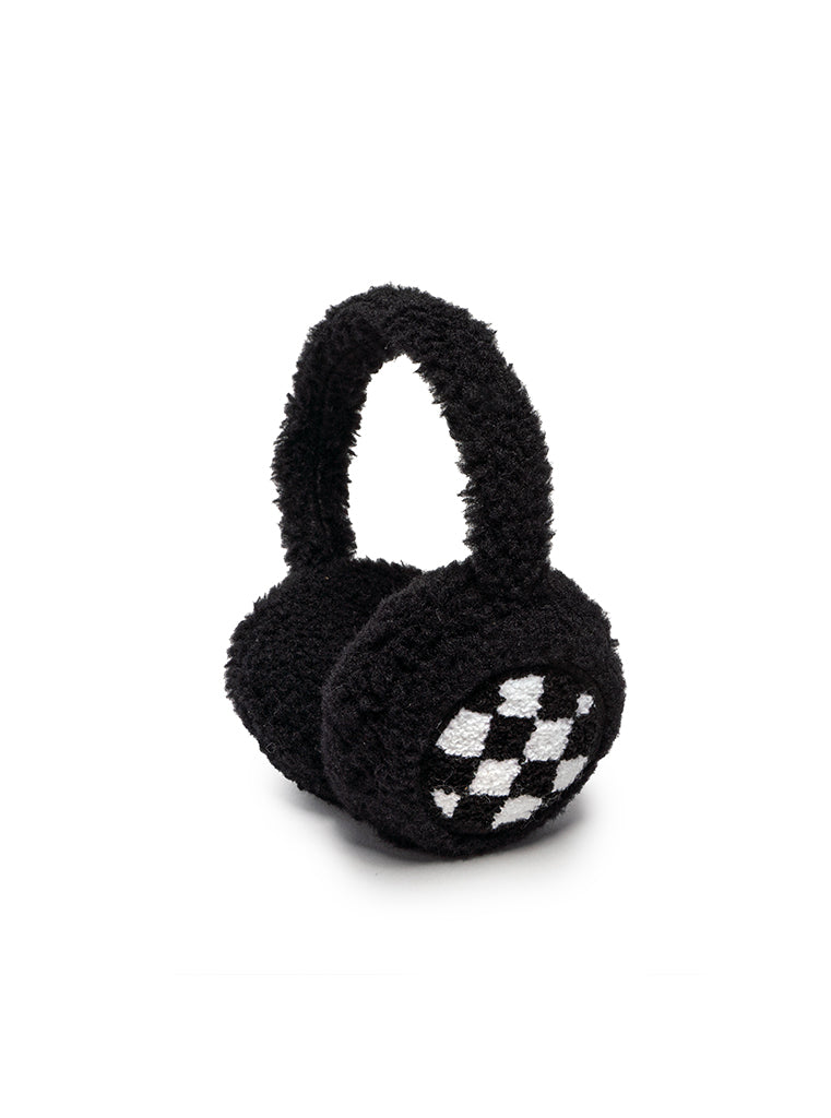 living royal Black Checker Earmuff