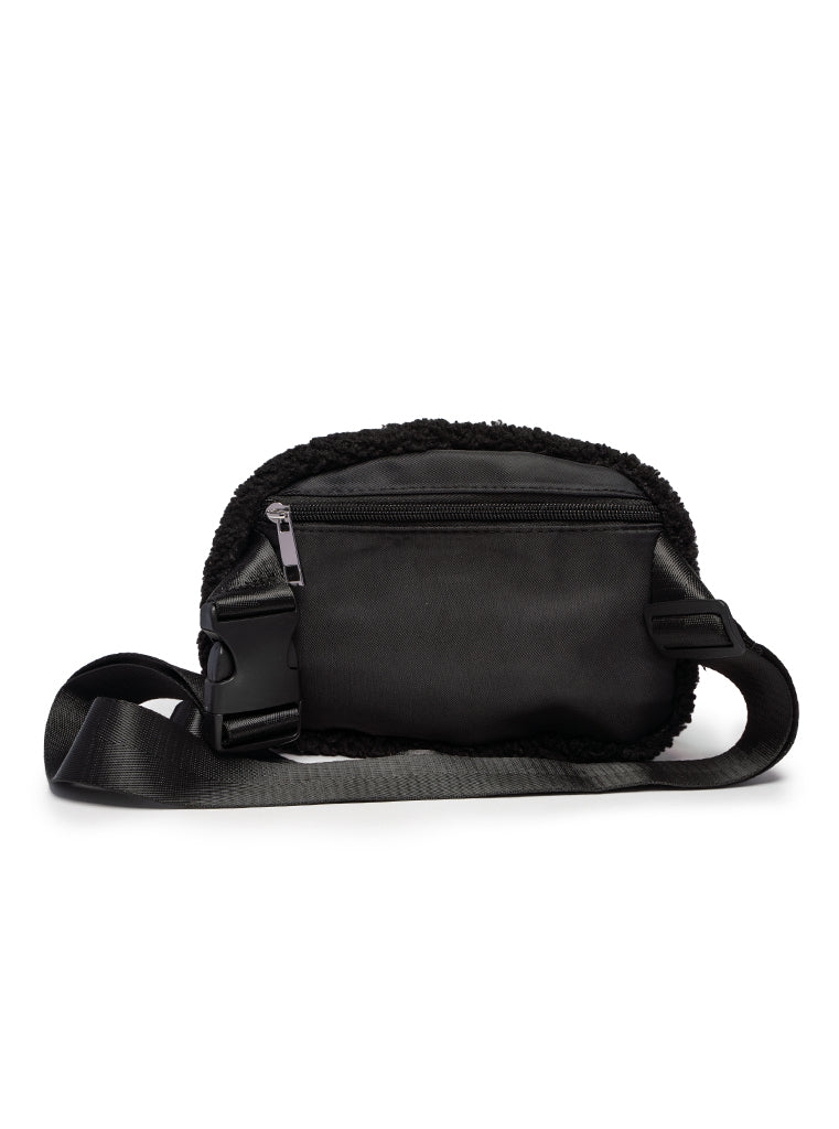 Living Royal Black Crystal Belt Bag
