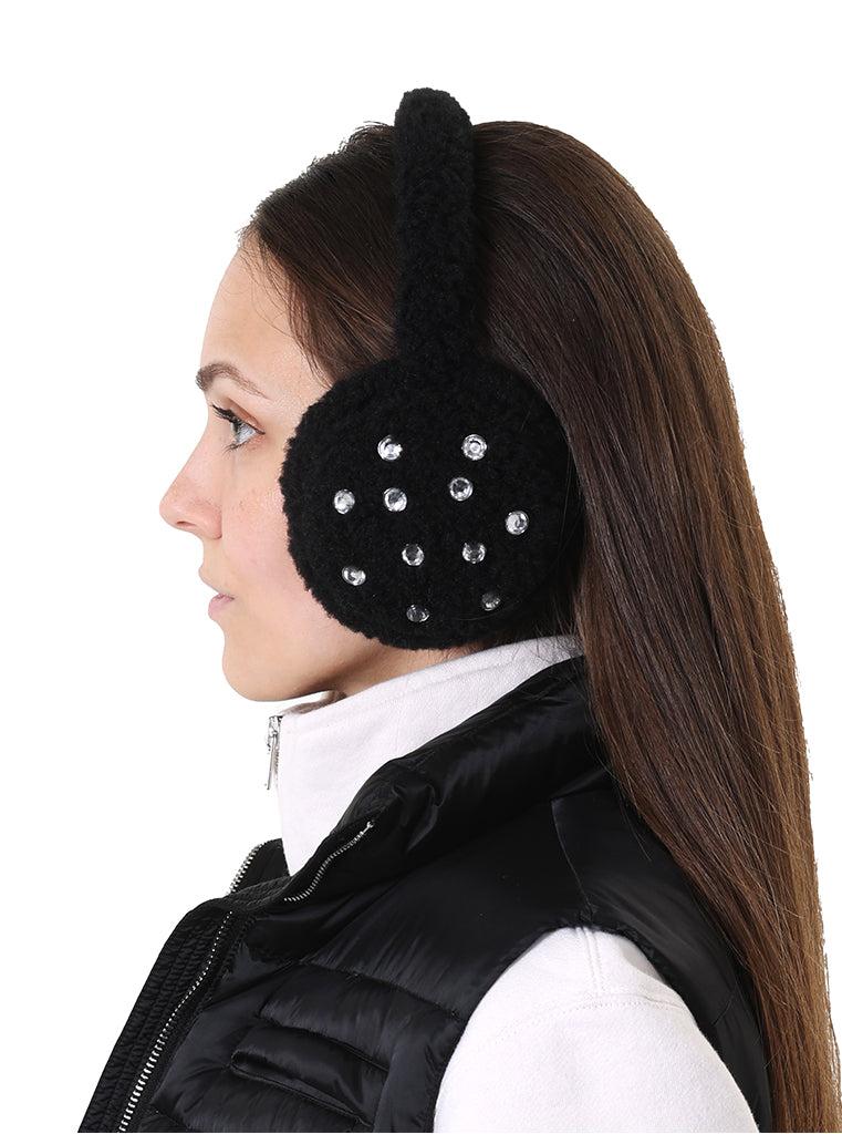 Living Royal Black Crystal Earmuff