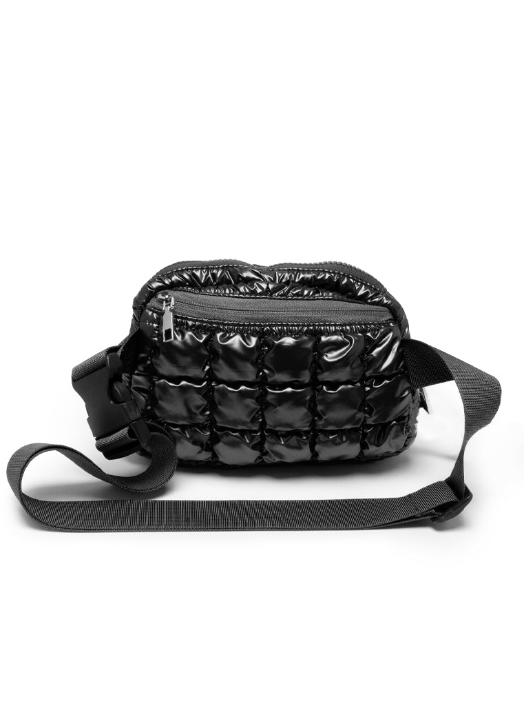 Living Royal Black Puffer Belt Bag