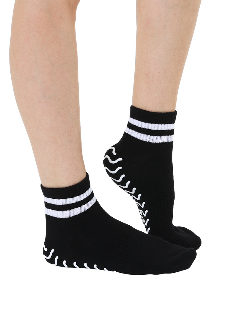 living royal Black Stripe Grip Socks