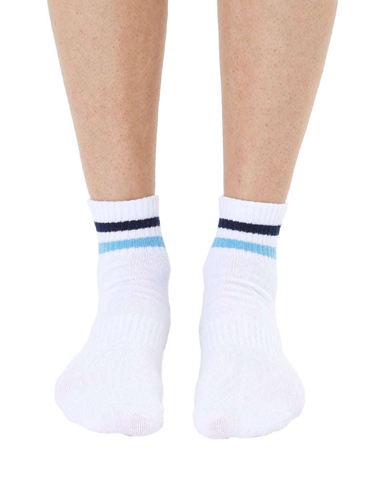 Living Royal Blue Stripe Grip Socks