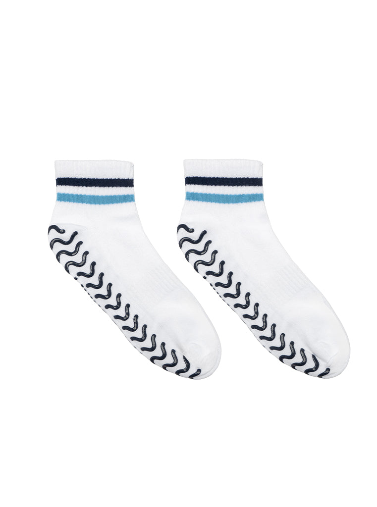 Living Royal Blue Stripe Grip Socks