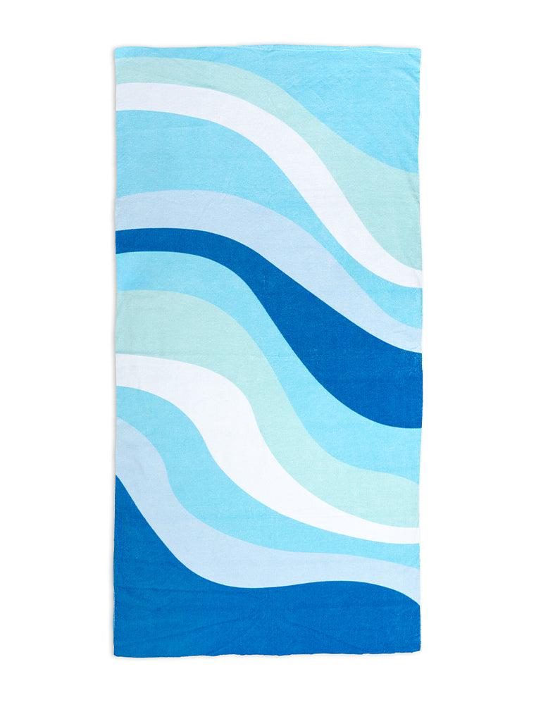 living royal Blue Wave Pool Towel