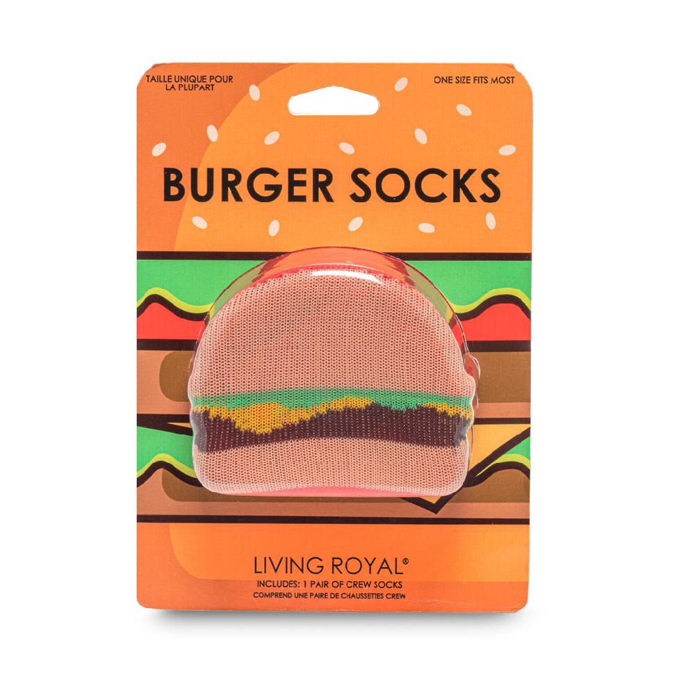 living royal Burger 3D Crew Sock