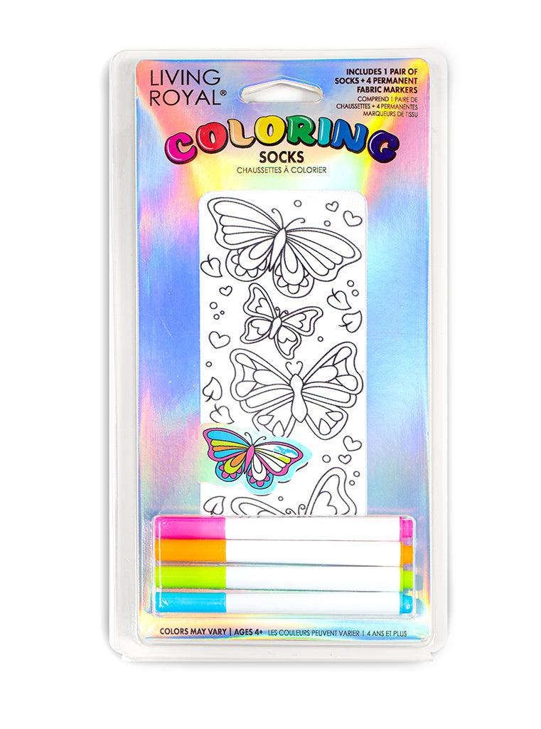 living royal Butterfly Coloring Sock