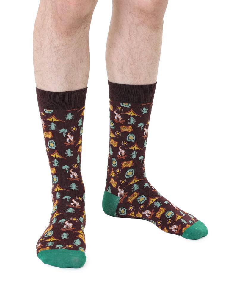 living royal Camping Mens Bamboo Crew Socks