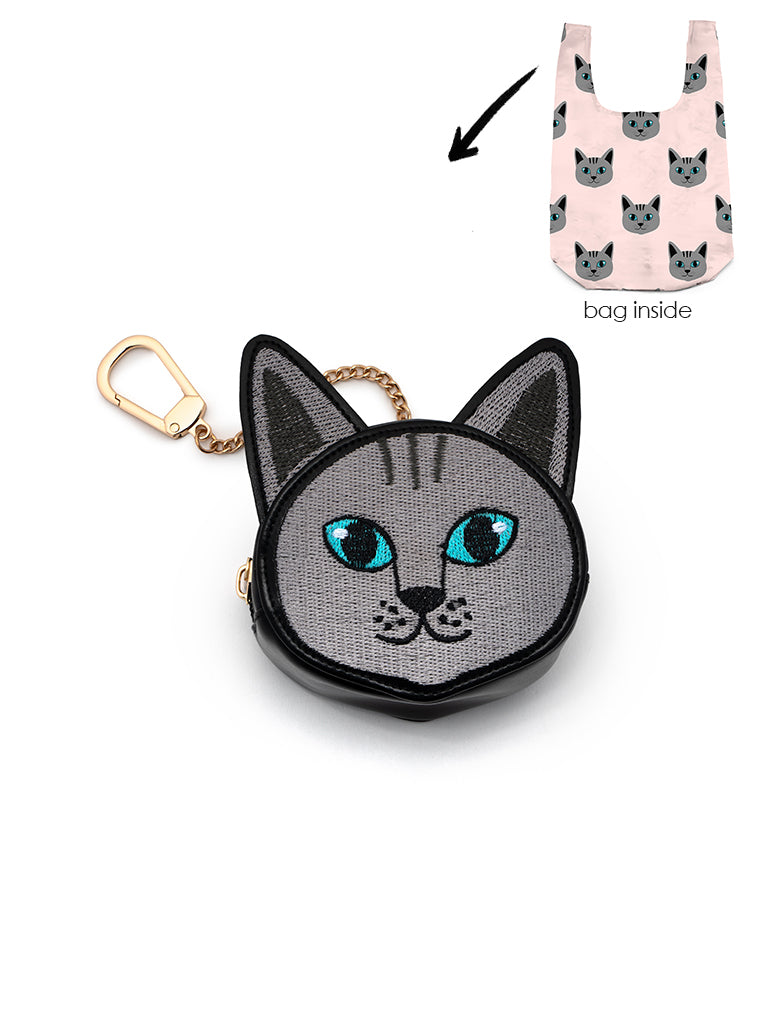 living royal Cat 2 in 1 Bag Charm + Shopper Bag