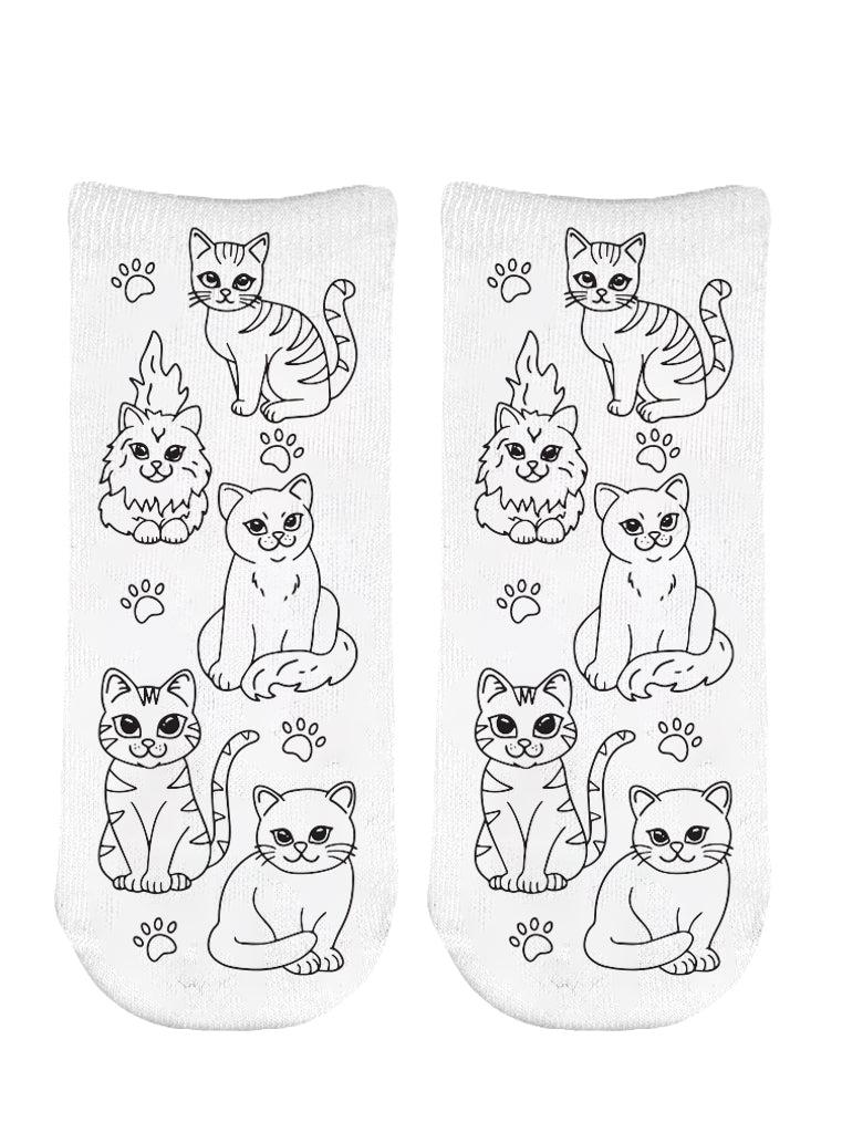 Living Royal Cat Days Coloring Socks