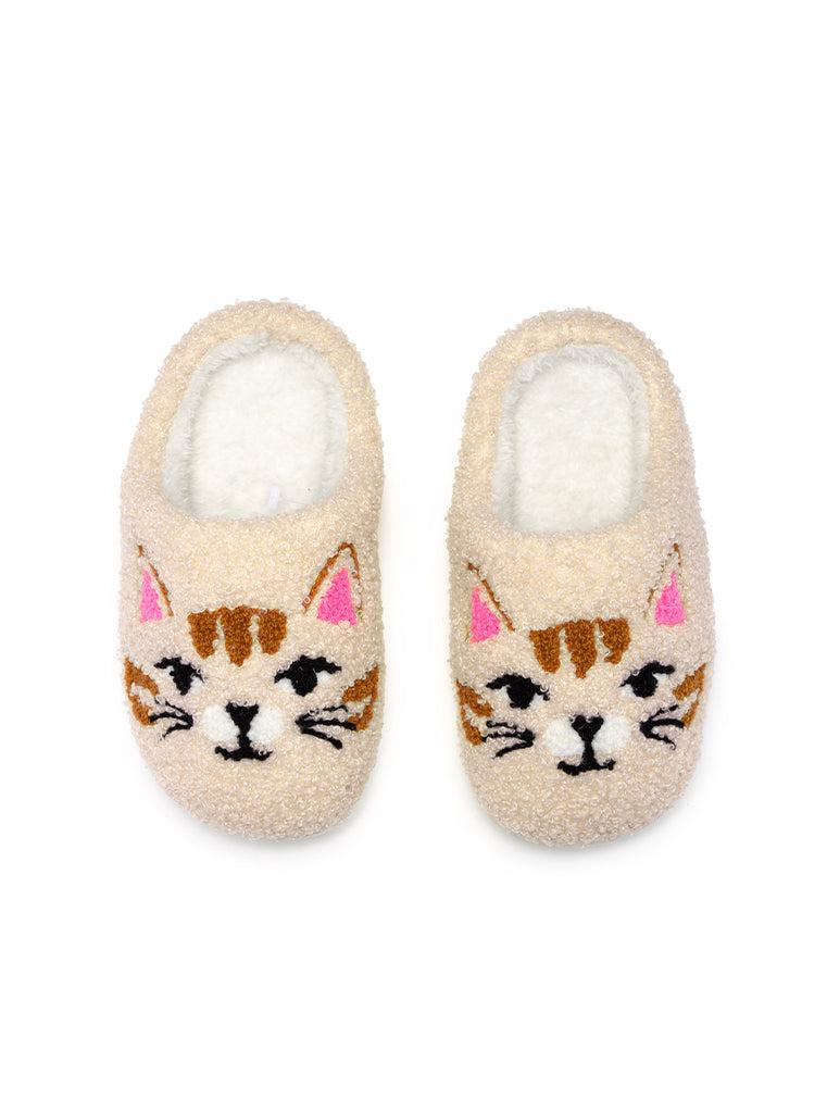 Living Royal Cat Face Kids Slippers