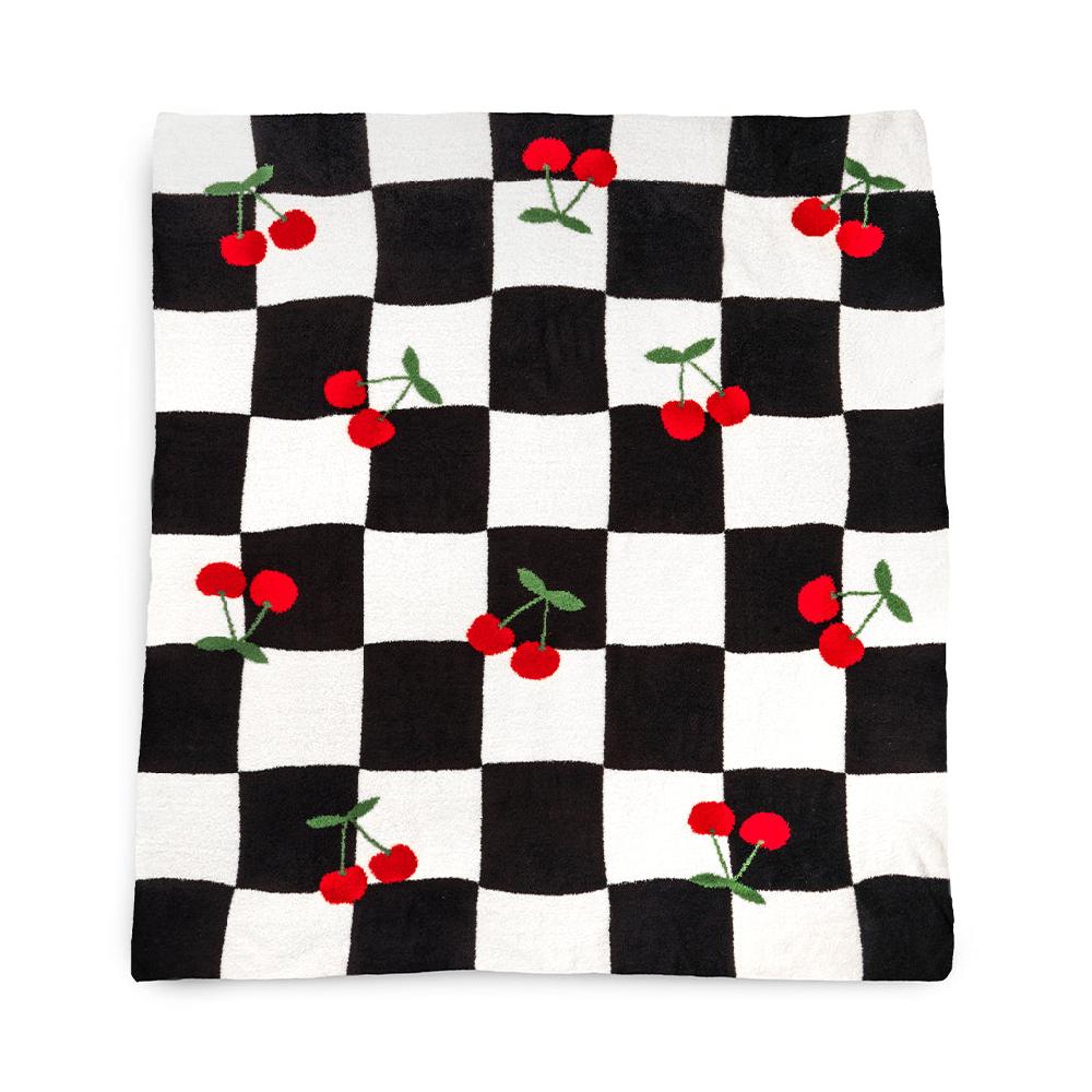 Living Royal Checker Cherries Blanket