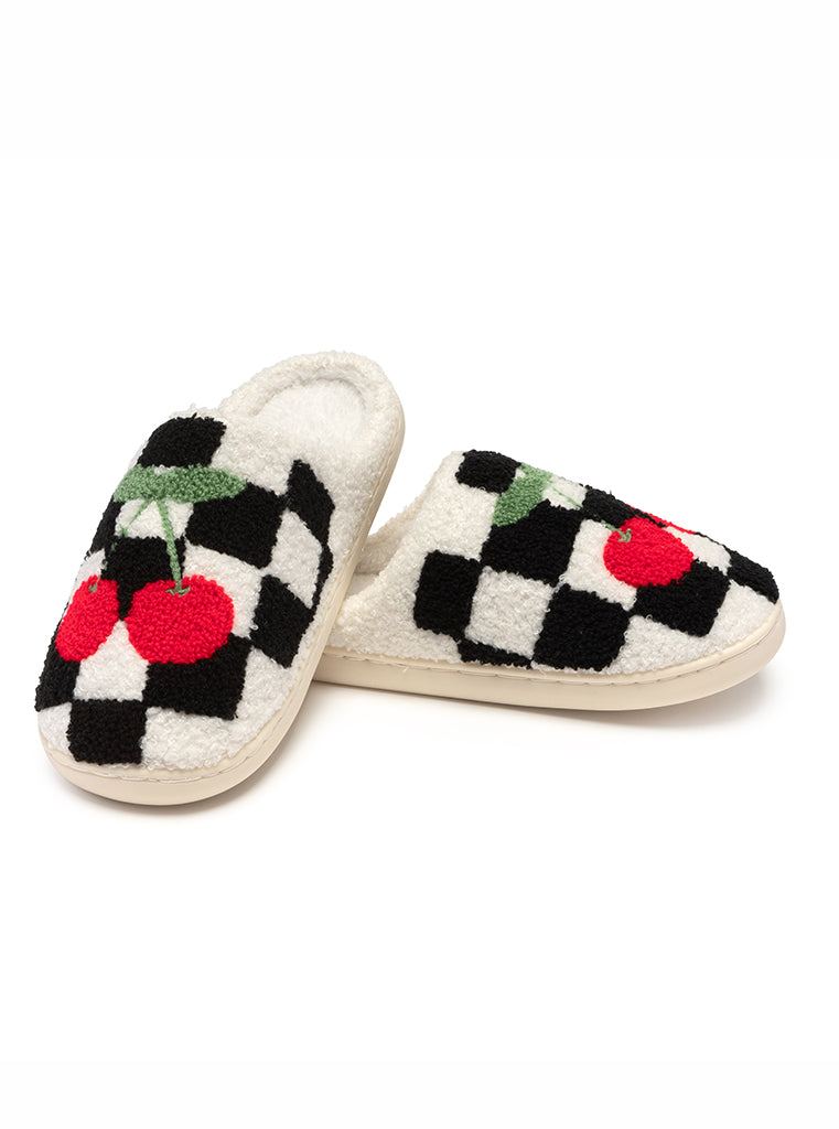 Living Royal Checker Cherries Slippers