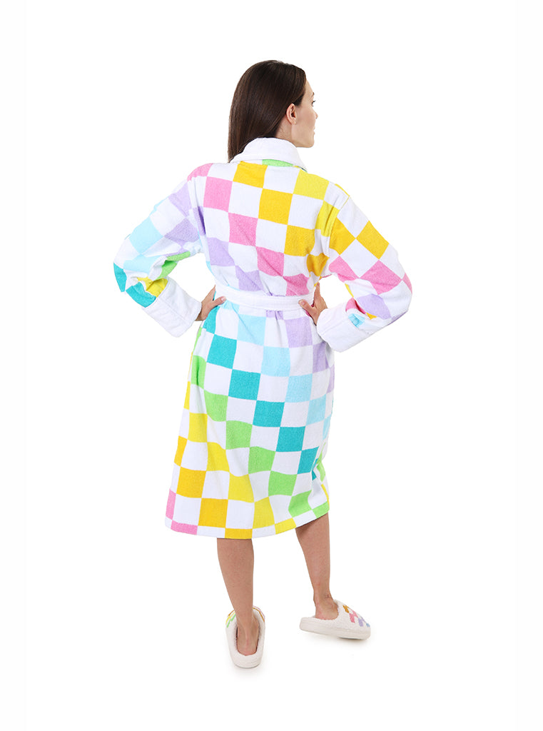Living Royal Checker Cotton Robe