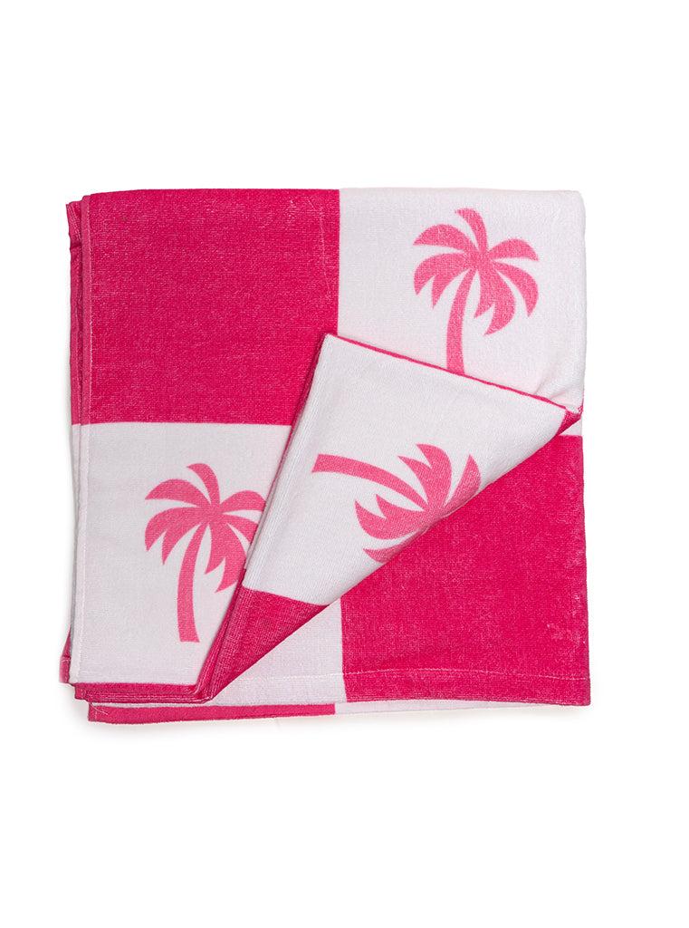 Living Royal Checker Palm Pool Towel