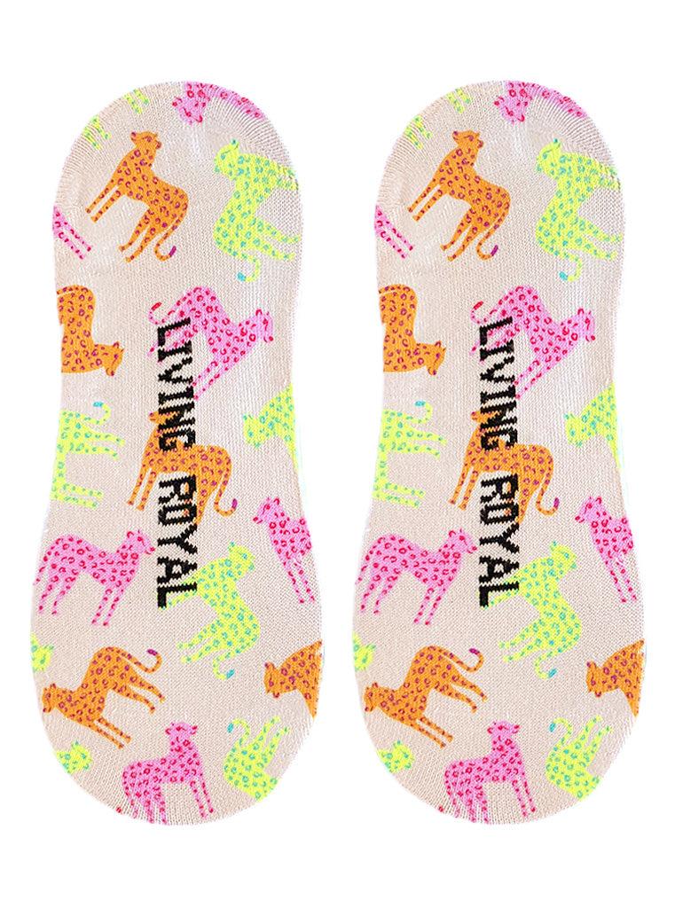 Living Royal Cheetah Liner Socks