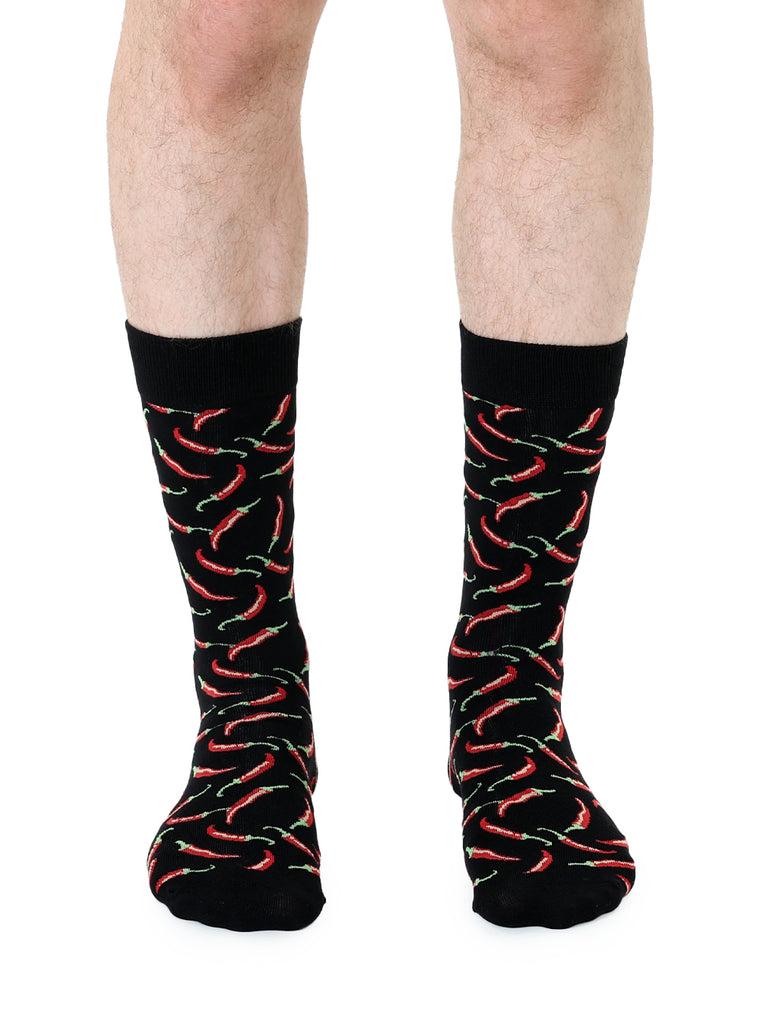 Living Royal Chili Peppers Mens Bamboo Crew Socks