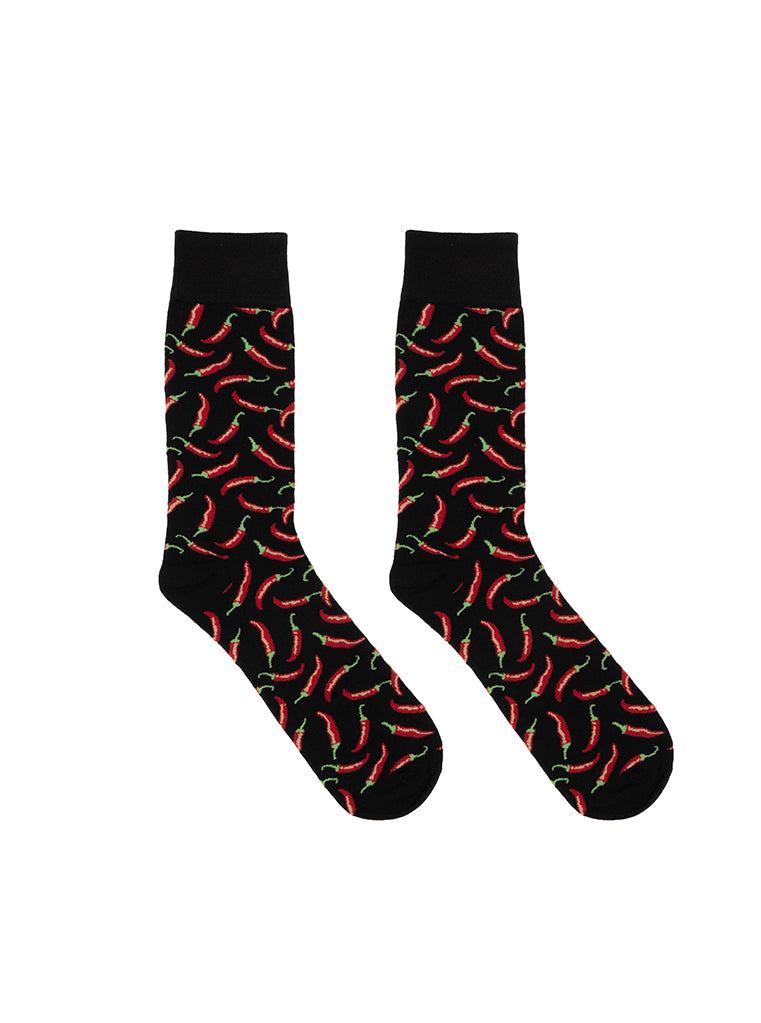 Living Royal Chili Peppers Mens Bamboo Crew Socks