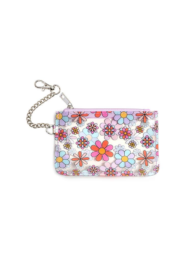living royal Clear Flower Key Chain Pouch