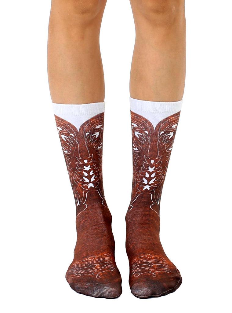 living royal Cowboy Boot Crew Socks